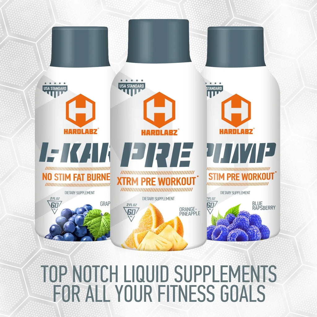 HARDLABZ PUMP – Caffeine Free Pre-Workout Energy Sizehot with Citrulline, Beta-Alanine, Creatine, Arginine, Blue Raspberry, Zero Sizeugar, 2oz - 12 Pack