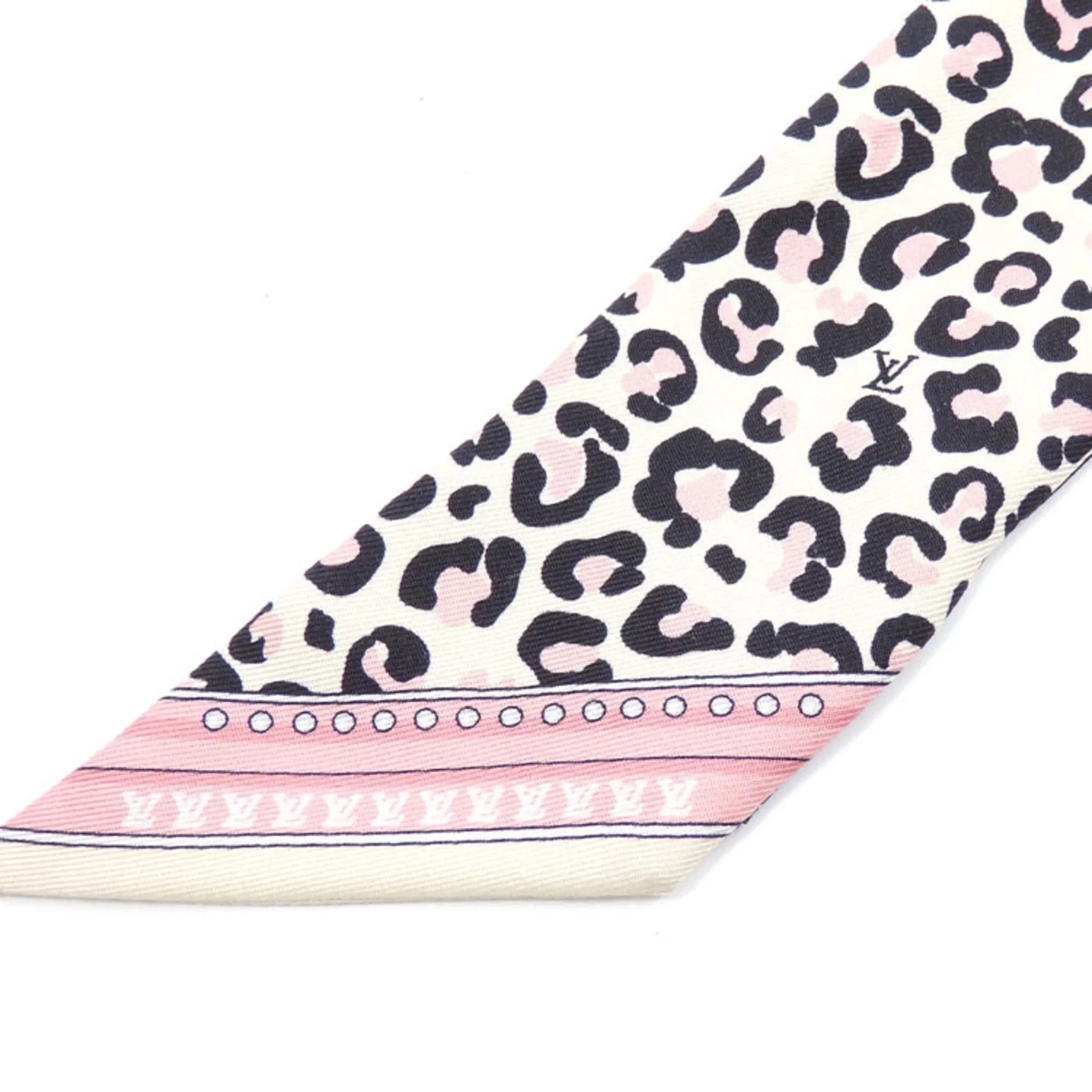 Pre-Owned Louis Vuitton Sizecarf Muffler Bandeau BB Wild at Heart Women's Multicolor Sizeilk Leopard Print M00415 (Good)