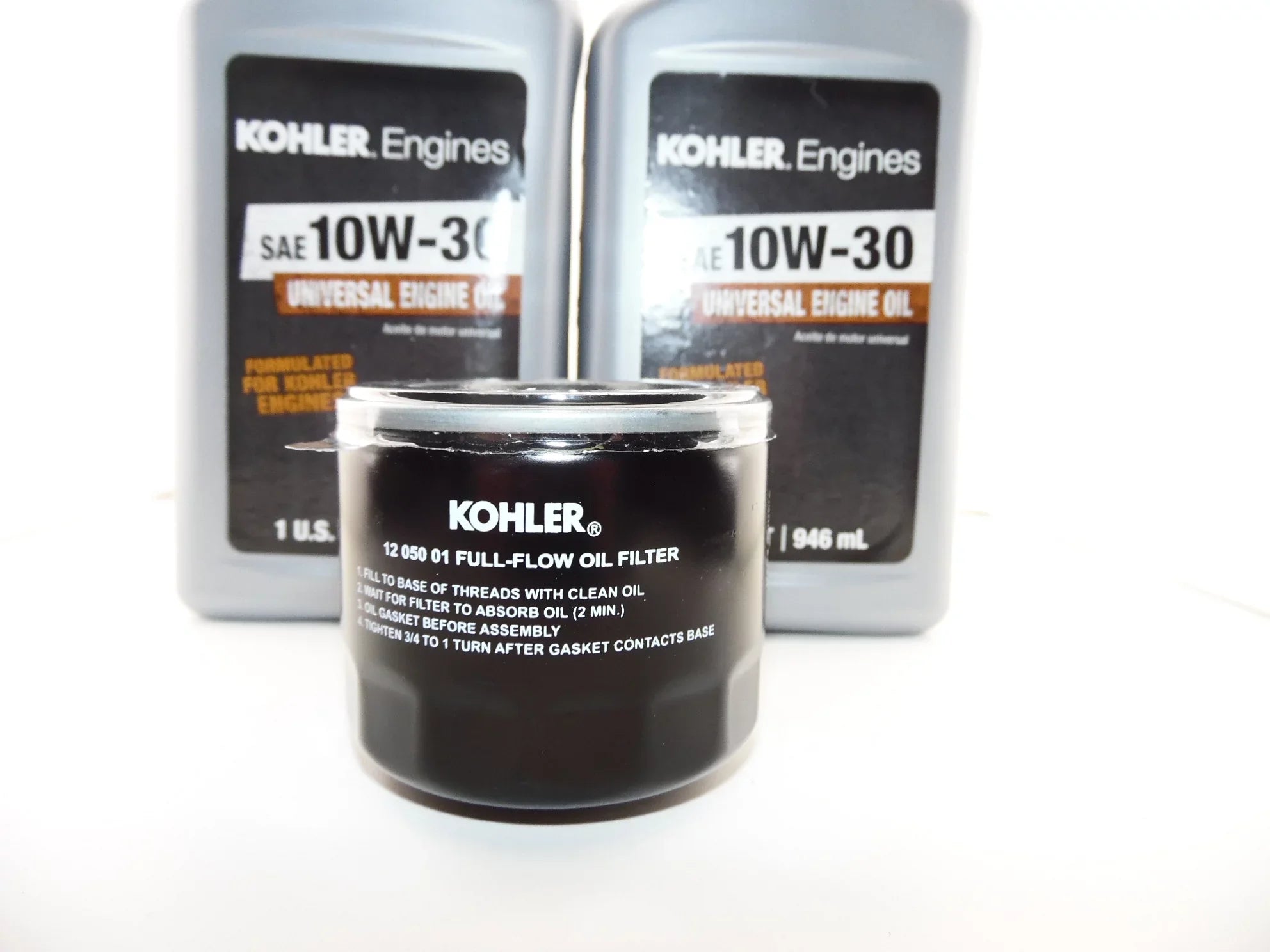 2qts. 10W30 Kohler Engine Oil & (1) Kohler 12 050 01-Size1 Oil Filter