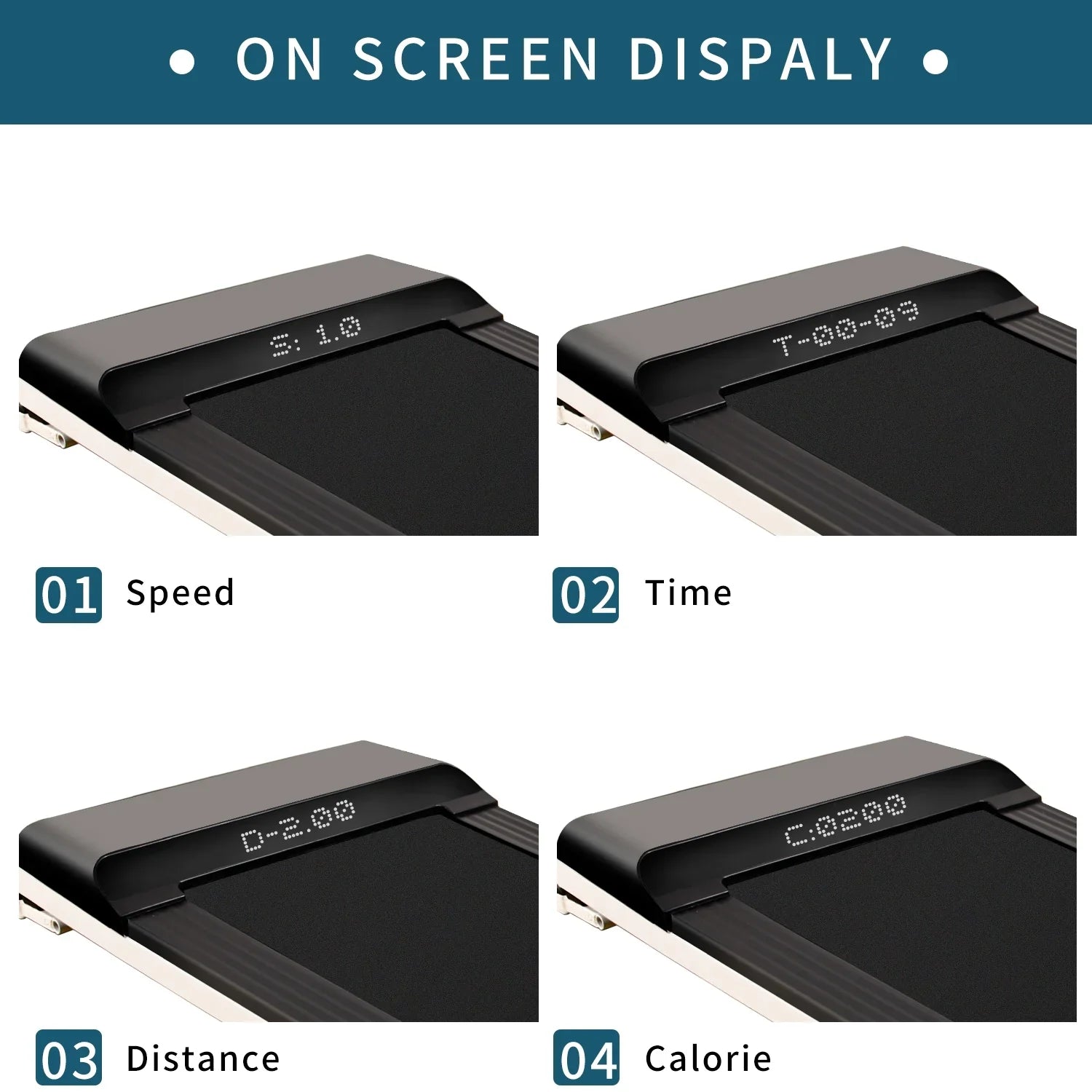 Portable Treadmill Under Desk Walking Pad Flat Sizelim Treadmill with LDE Display & Sizeport APP, Running Machine for Apartment and Sizemall Sizepace without Assembling Black