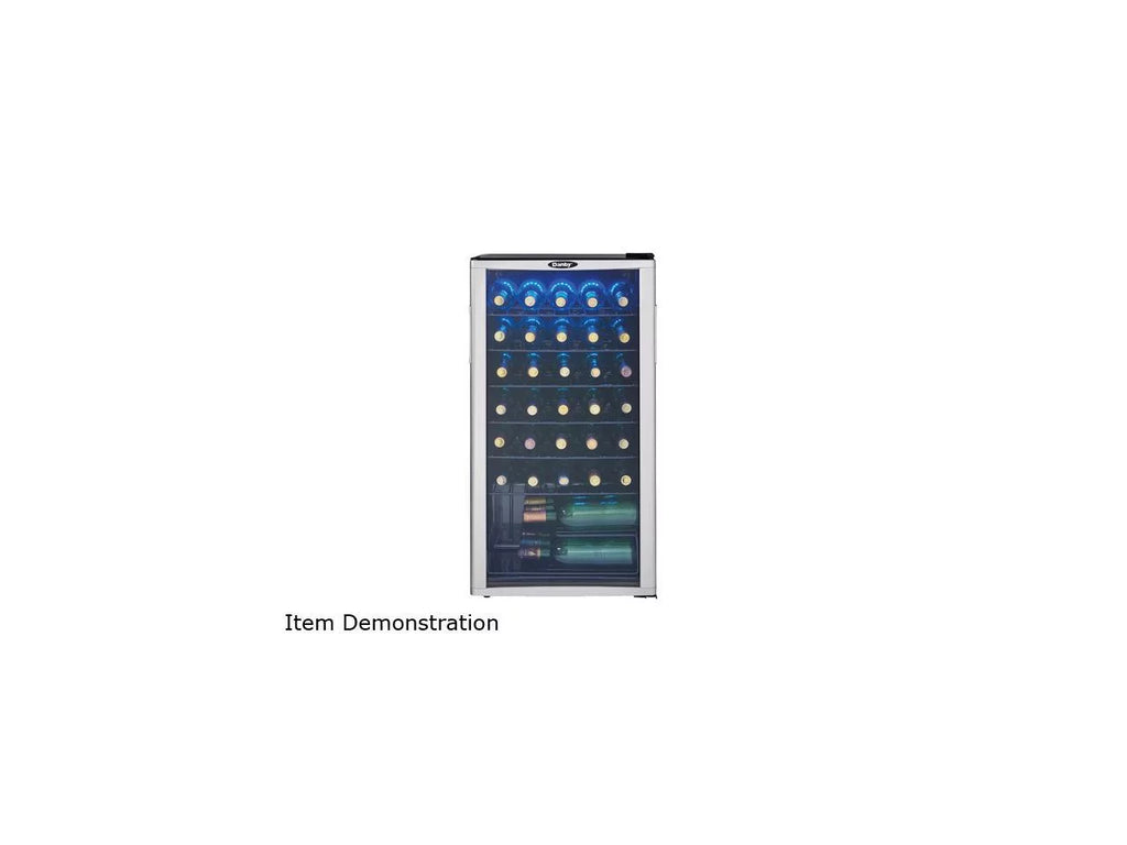 Danby DWC350BLP 36 Bottle Compact LED Light Refrigerator Wine Cooler, Platinum