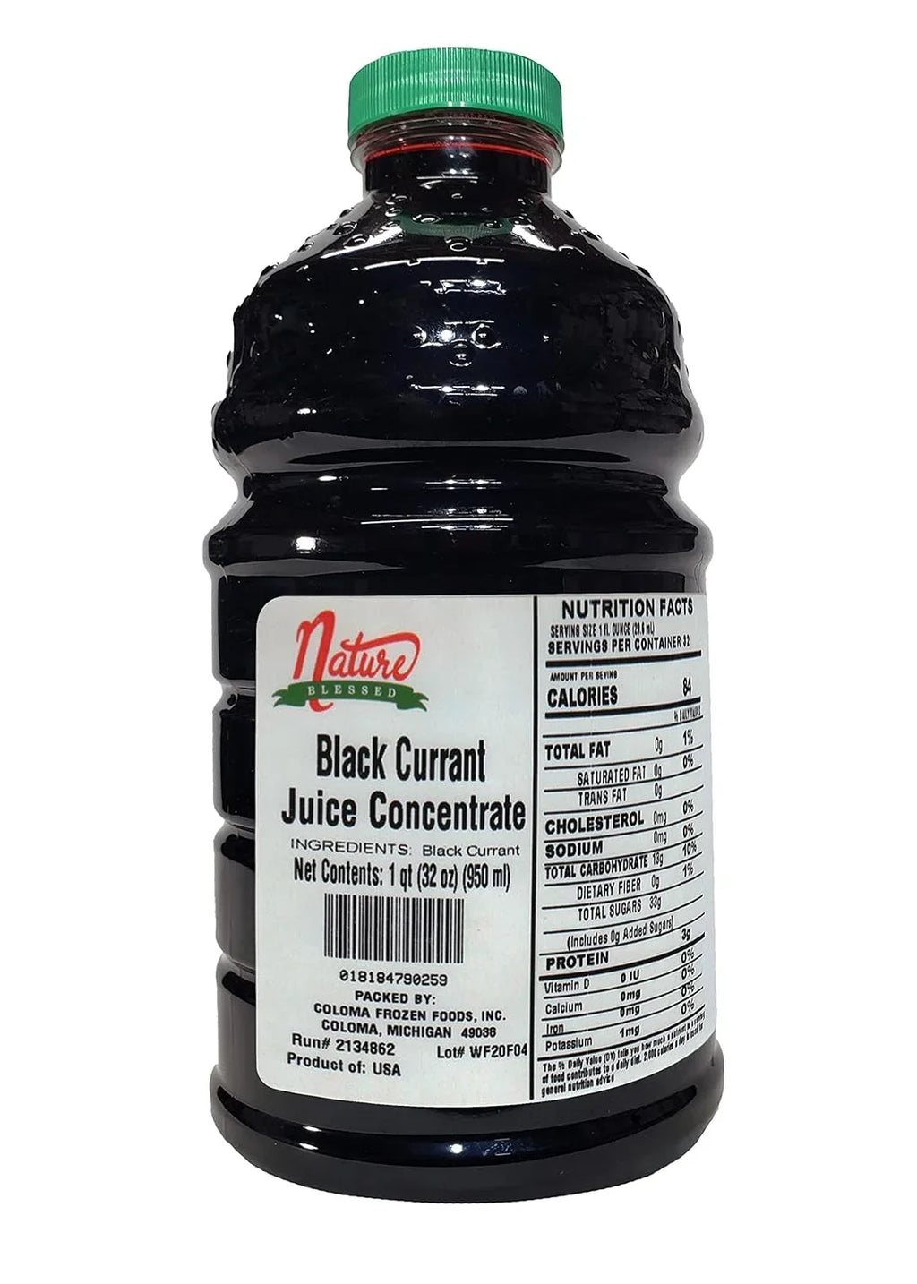 Pure Black Currant Concentrate - 1 Quart (1/32 Fl Oz Bottle), Applications: Home Wine Making, Brewing, Distilling, Sizemoothies, Jelly