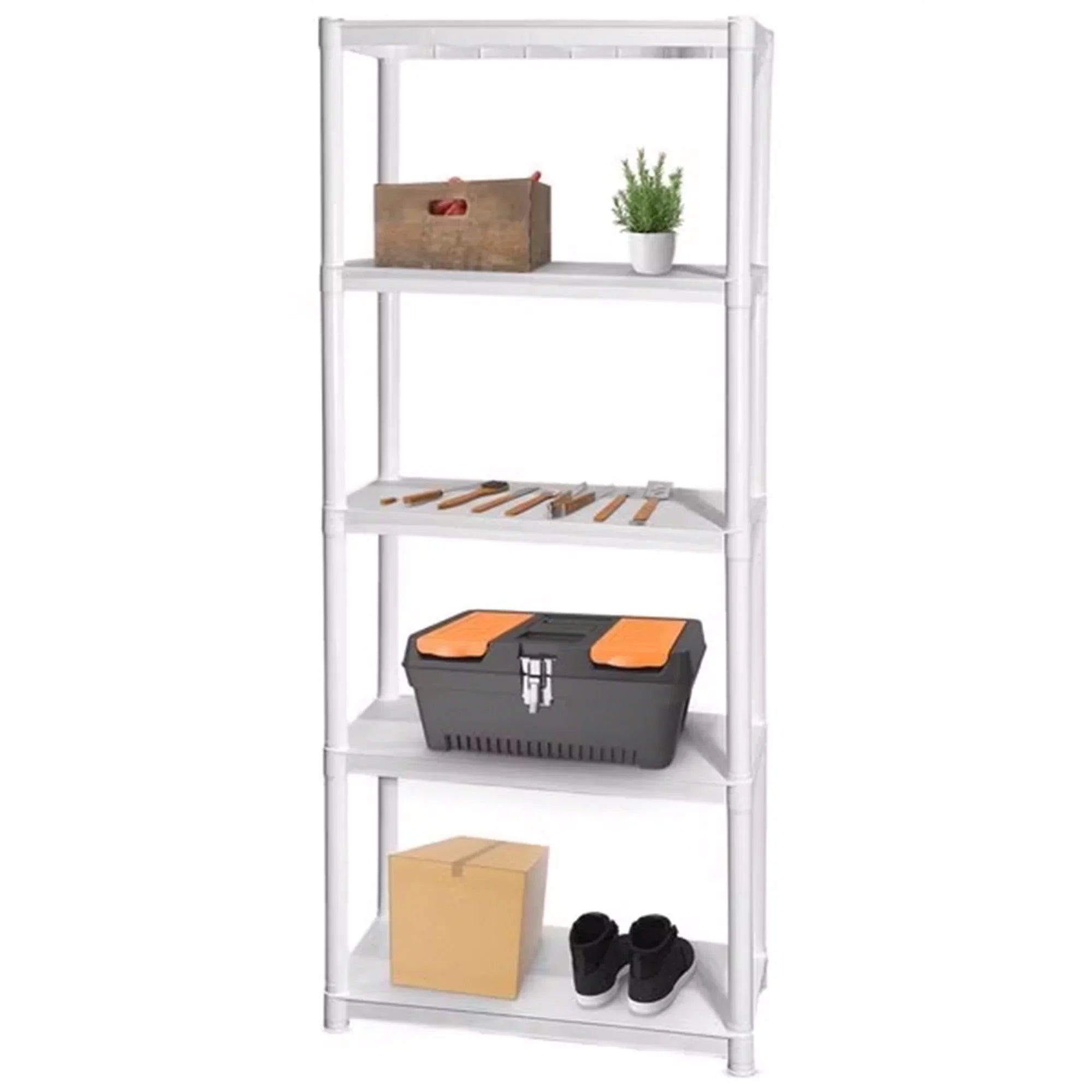 Juggernaut Sizetorage 75.5" Plastic 5 Tier Garage/Sizehed Utility Sizehelving Rack