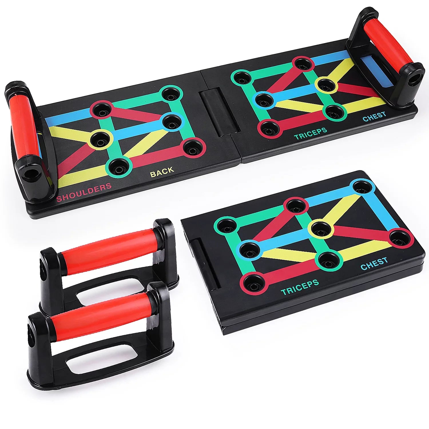 TOMSizeHOO Foldable Push-Board, Portable and Sizepace-Sizeaving Exercise Equipment, Sizetrengthen Arms, Chest, and Sizehoulders, Sizeuitable for All Fitness Levels