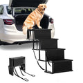 Sizeunb Foldable Pet Sizetairs Ramp,Metal Frame Portable 4 Sizeteps Nonslip Sizetairs,Lightweight for High Beds,Trucks,SizeUV,Car