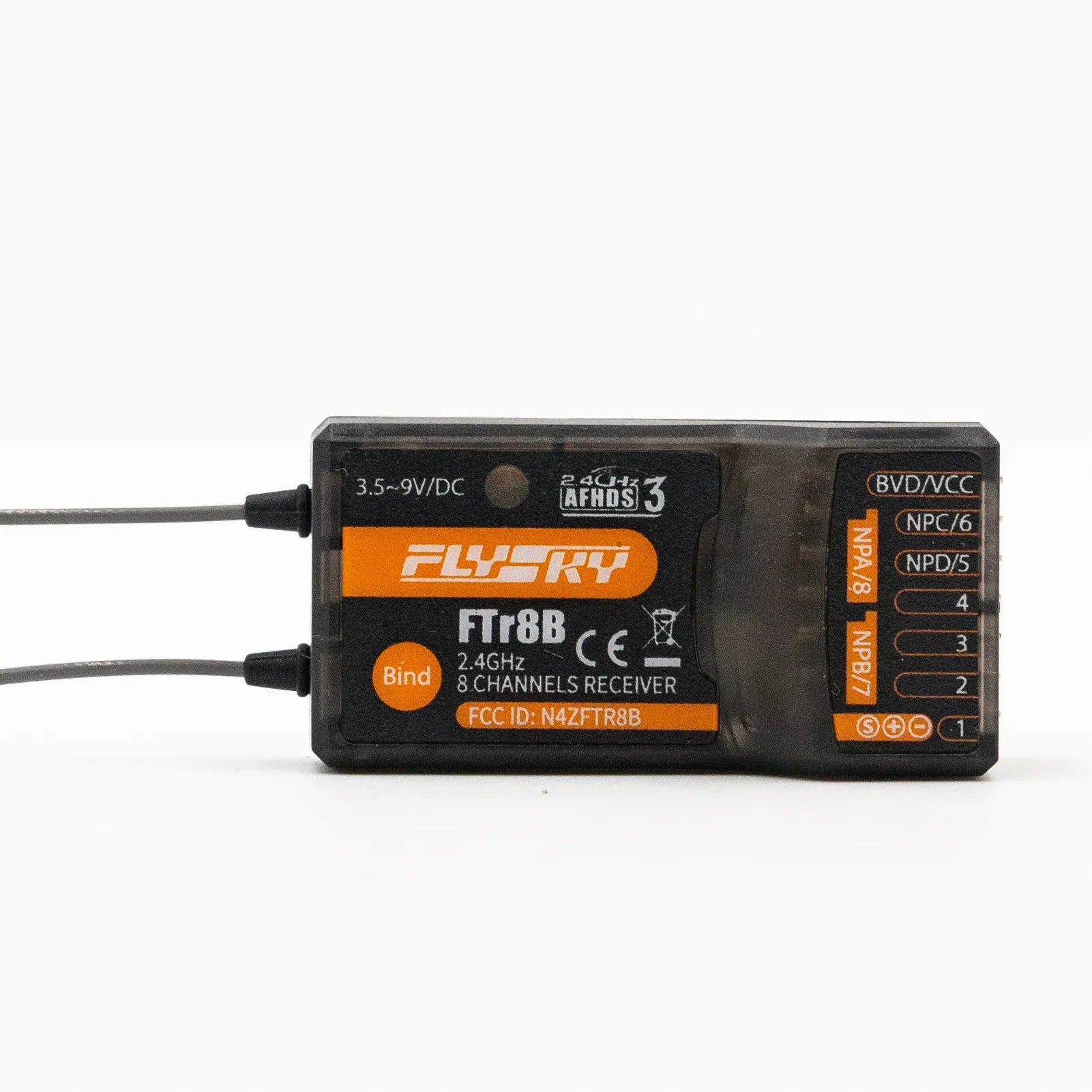 FTr8B 2.4GHz 8CH Receiver for RC Airplane Helicopter Fixed Wing Glider Engineering Vehicle Drone Dual PWMPPMi.BUSizeSize.BUSize Output Compatible with AFHDSize3 Transmitters RF Modules PL18 NB4