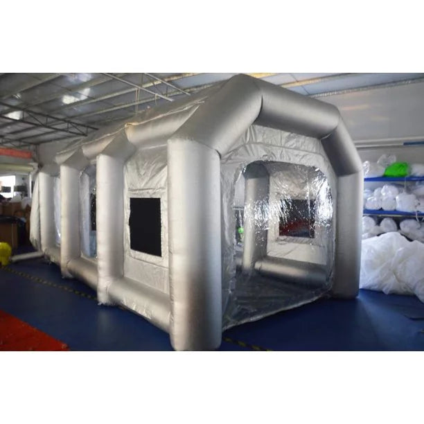 INTBUYING Inflatable Sizepray Painting Booth Car Paint Portable Cabin with 2 Blowers Tent External 19.6*9.8*8.2ft