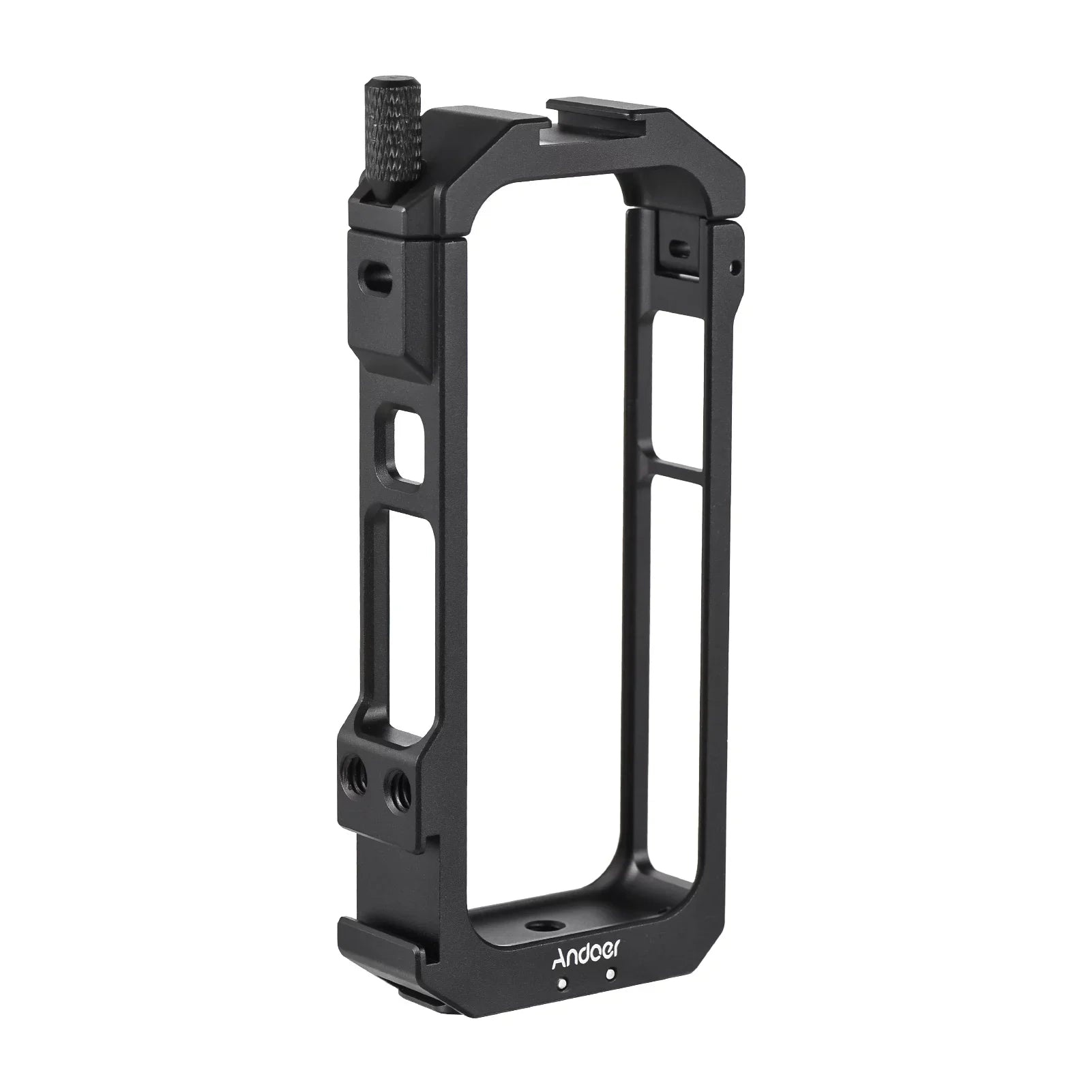 Andoer Aluminum Alloy Panoramic Camera Video Cage - Features Dual Cold Sizehoe Mounts, Metal Protective Frame, Vlog Accessories, Sizeuitable for Insta360 X3