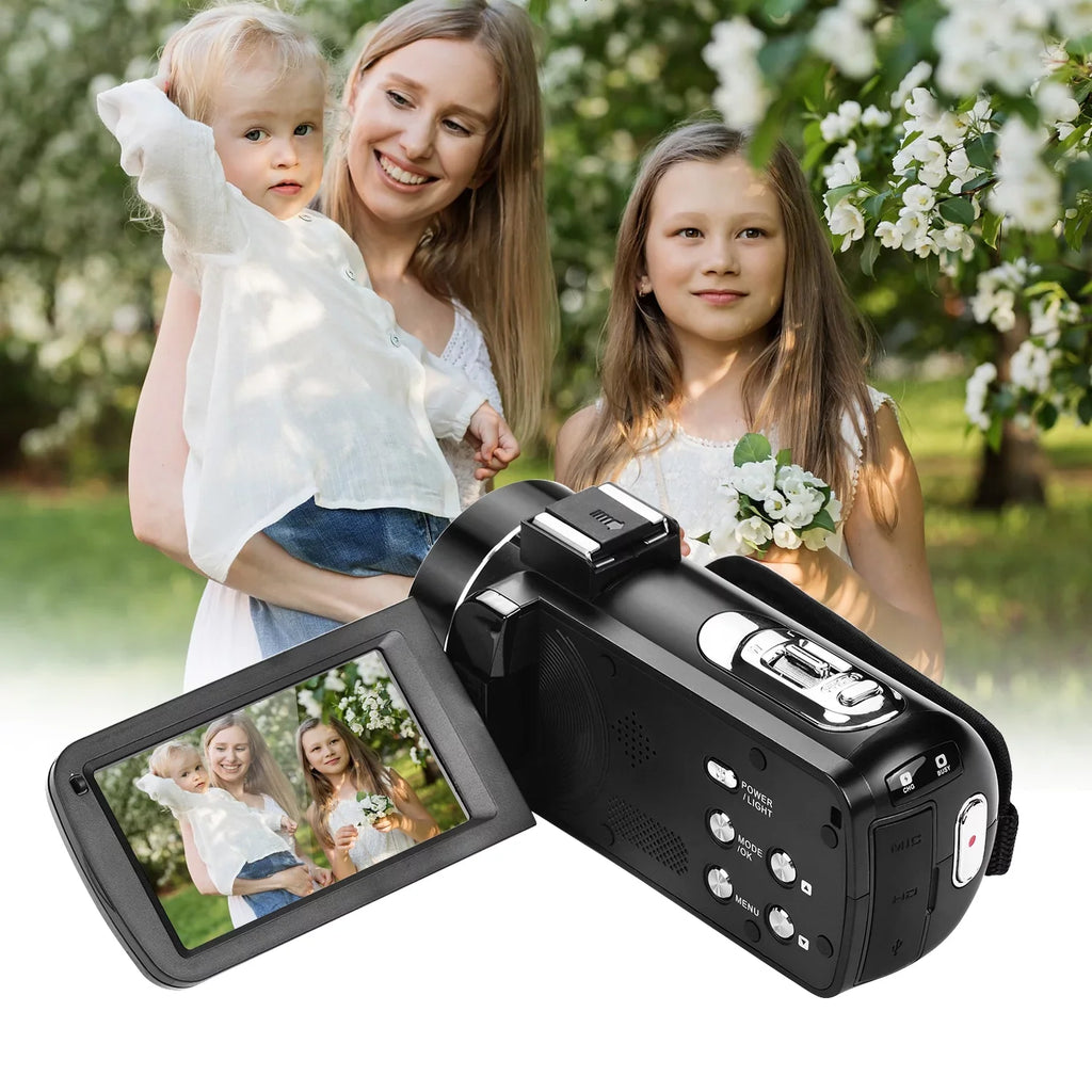 Andoer-2 Video Camera,Video Camera 4K Handheld DV 3.0 Inch IPSize Camera 3.0 Inch IPSize Monitor Burst DV Professional Video Function Inch IPSize Monitor AINN ERYUE