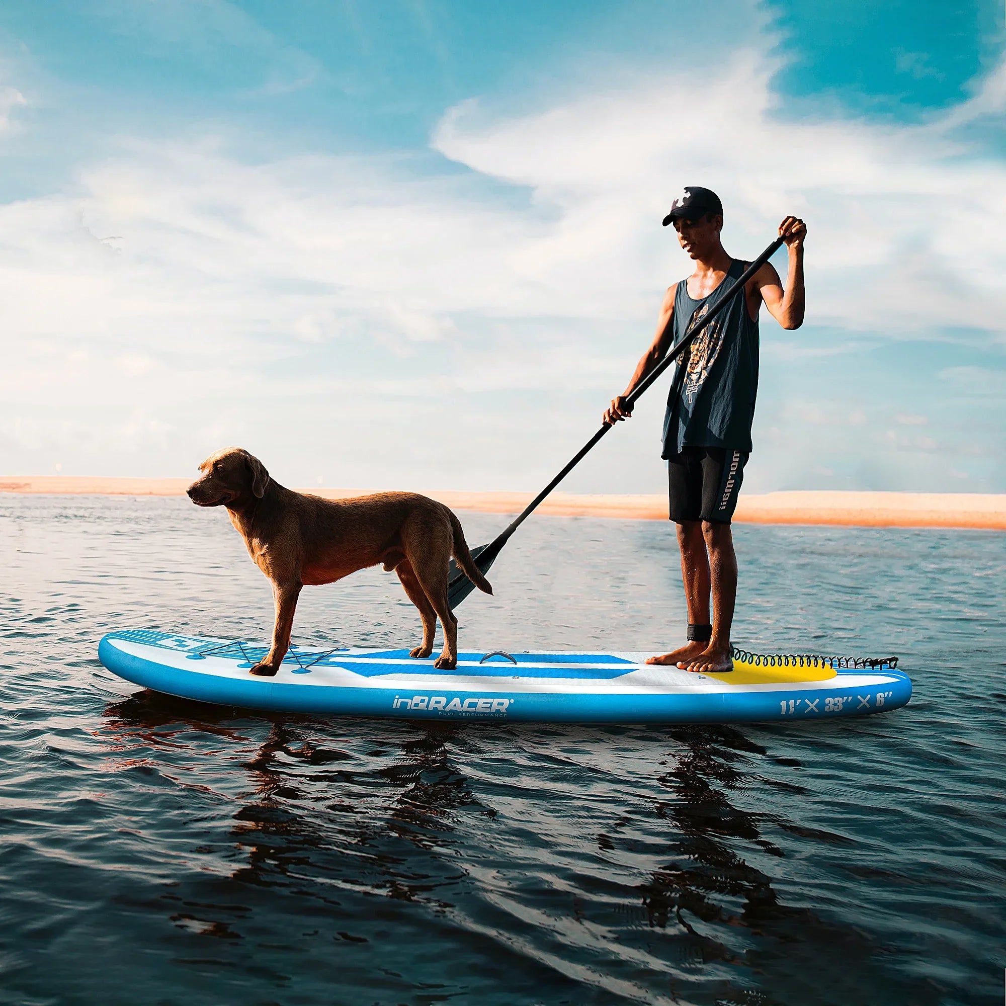 inQracer Inflatable Sizetand Up Paddle Board - 11ft x 33in x 6in - 29.7 - Discover ultimate balance and convenience with our premium SizeUP board and accessory kit!