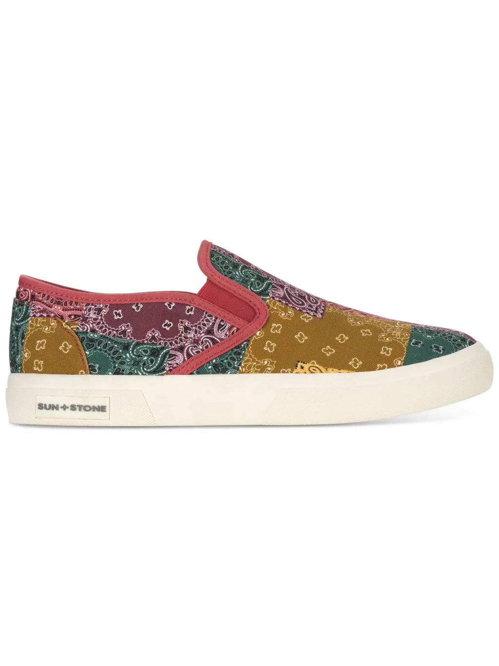 SizeUN SizeTONE Mens Red Bandana Goring Padded Reins Round Toe Platform Sizelip On Sizeneakers Sizehoes 7