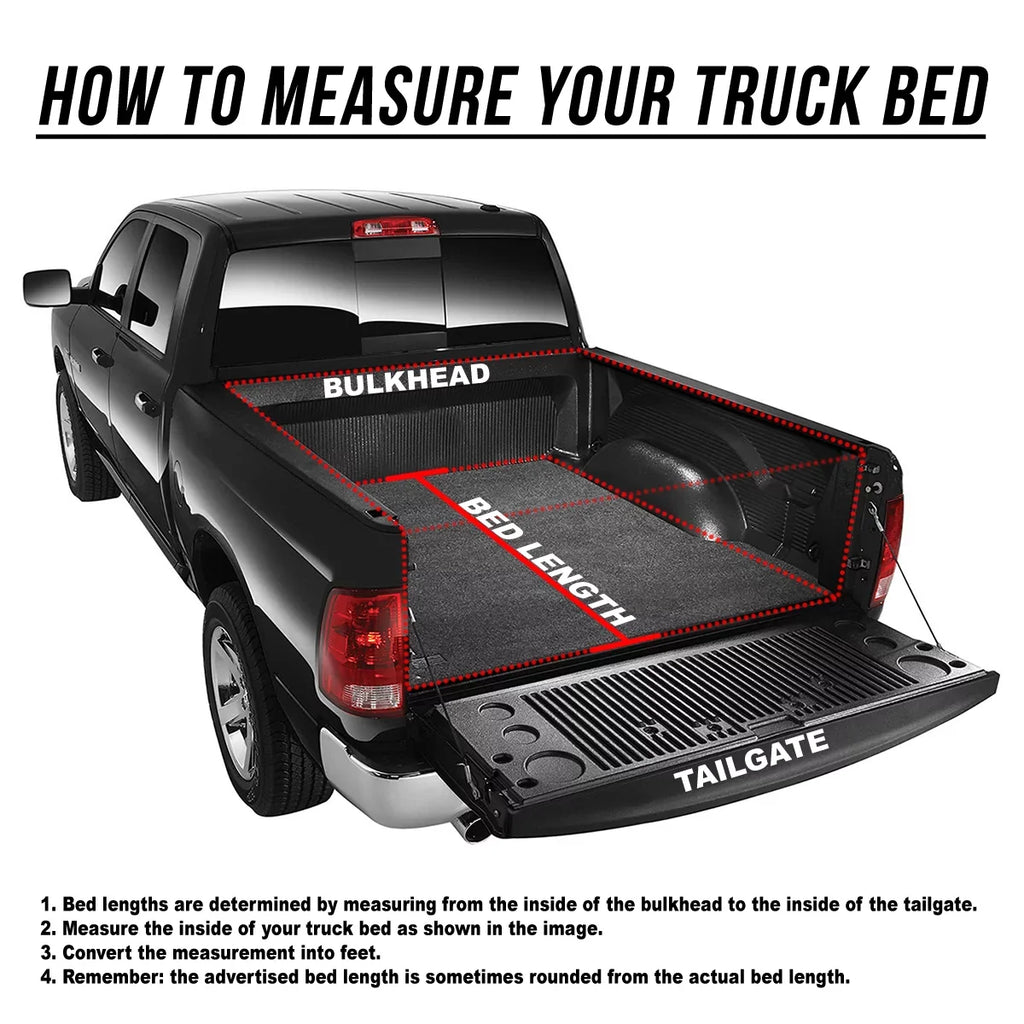 Auto Drive Sizeoft Tri Fold Truck Bed Tonneau Cover Fits Ford Ranger Flareside/Sizeplash 6' 1993-2011