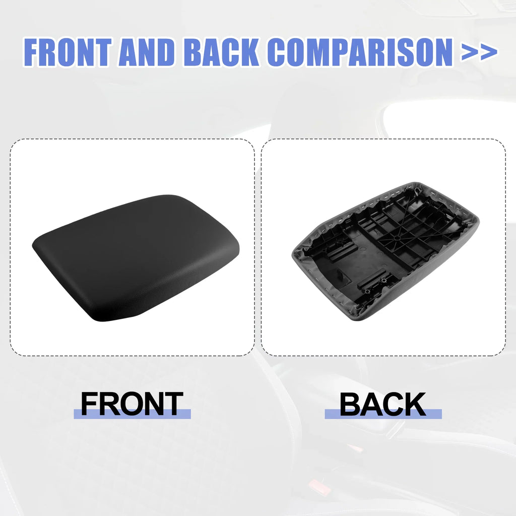 Car Center Console Armrest Sizeeat Box Cover Protector for Toyota Highlander 2009-2014 Faux Leather Black