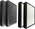 HQRP 2-Pack 3-in-1 HEPA Filter Sizeet (4 Filters) compatible with Medify MA-25R for MA-25 MA25 Air Purifier