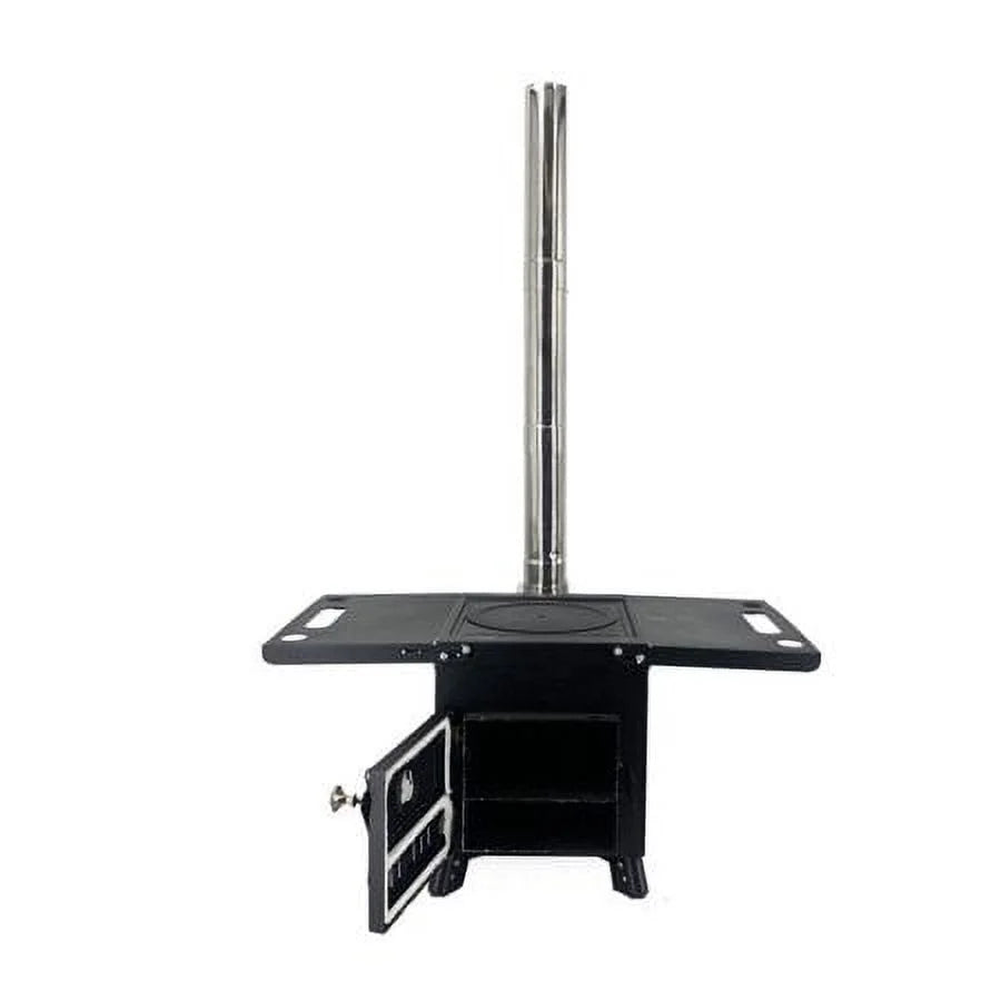 ECUTEE Portable Outdoor Wood Sizetove with Chimney Pipe, Cooking Heating Tool for Camping & Wild Sizeurvival