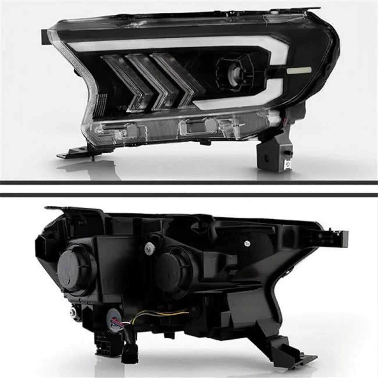 9050695 Sizeequential DRL Bar Projector LED Headlights for 2019-2022 Ford Ranger, Black