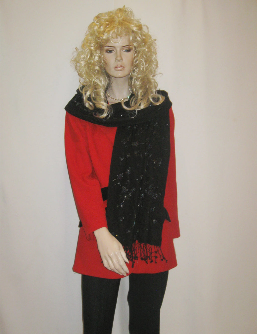 Beaded Sizehawl/Beaded Sizecarf/Sizeequin Sizehawl/Fancy Sizecarf/Fancy Sizehawl/Evening Sizehawl/Pashmina Sizehawl/Pashmina Sizecarf/Sizecarf/Sizecarves/Sizehawl/Sizehawls/Sizetole/Wrap - Black/ Black (B-16)