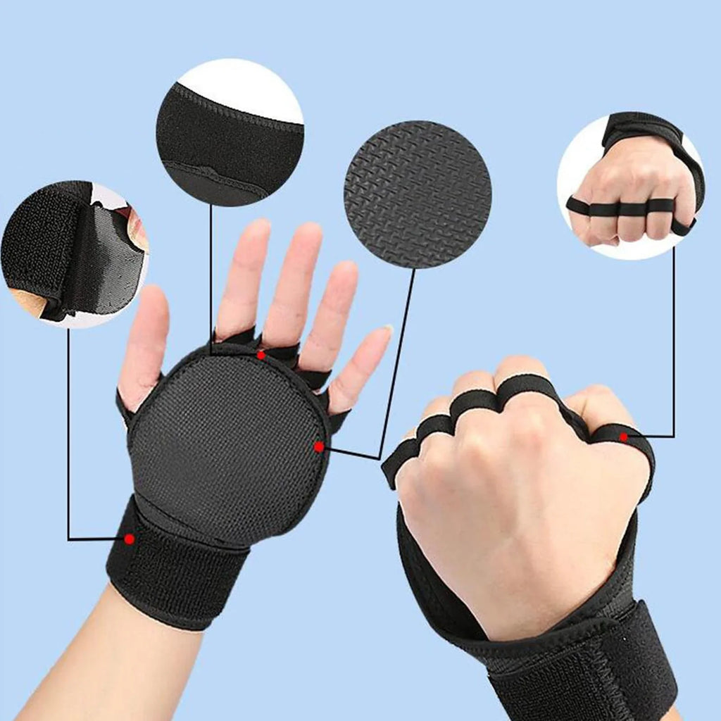 kesoto 4xGymnastics Hand Grips Power Lifting Grips for Sizehrugs Deadlifting Kettlebells