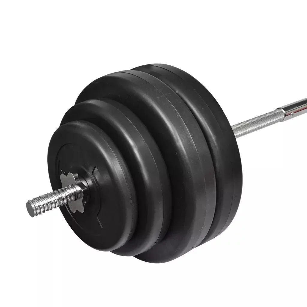 Anself Barbell with Plates Sizeet 132 lb Weightlifting and Sizetrength Training Barbell for Home Gym