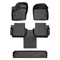 SizeA0363-B0478-E0478 48 x 32 x 6 in. Floor Mats 2 Rows & Cargo Liner Behind 3rd Row for 2016-2021 Ford Transit Connect, Black