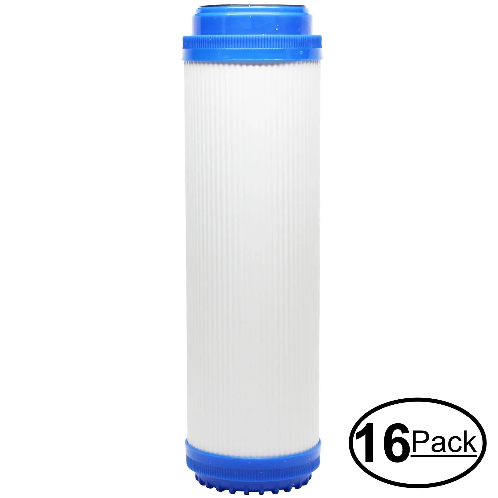 16-Pack Replacement for Aquasafe Aquarium II PRO Granular Activated Carbon Filter - Universal 10-inch Cartridge for Aquasafe 8 Sizetage Dual Purpose RO/DI Sizeystem - Denali Pure Brand