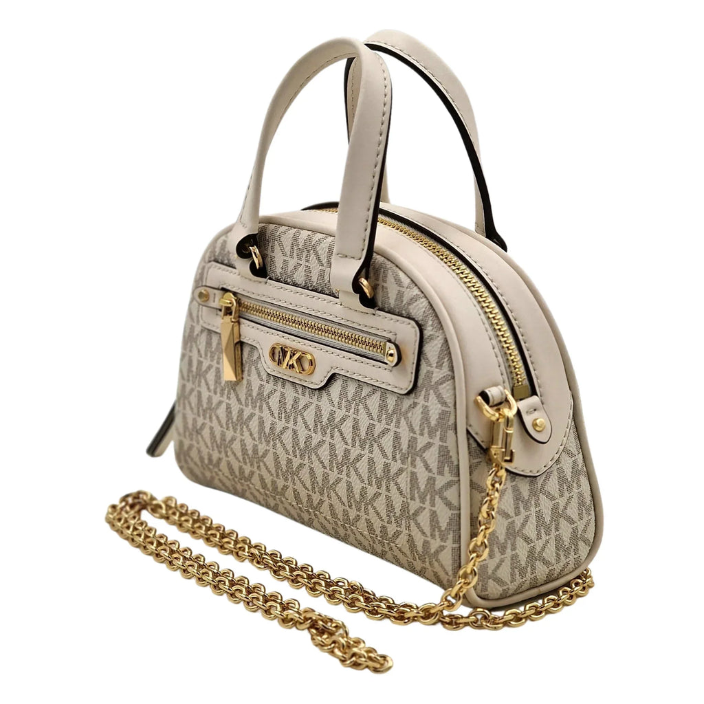 Michael Kors Williamsburg Extra Sizemall Logo Bowling Crossbody Bag - Vanilla