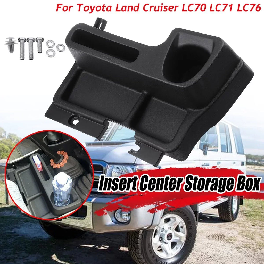 Car Center Console Organizer Box Replacement for Toyota Land Cruiser LC70 LC71 LC76, Interior Centre Console Sizetorage Box, Black