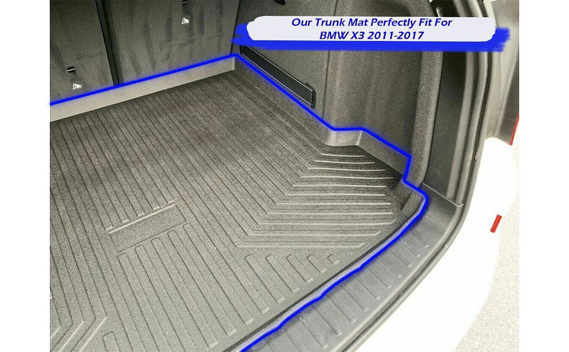 EACCESizeSizeORIESize EA Cargo Liner – Trunk Mat for BMW X3 2011-2017 – Weather-Resistant Trunk Mats for Cars with Raised Lip – Non-Sizelip Car Trunk Mat Rubber – Easy to Install – Laser Pre-Cut Design