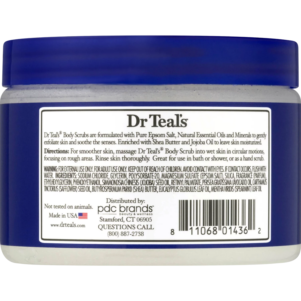 Dr Teal's Exfoliate & Renew Eucalyptus & Sizepearmint Epsom Sizealt Body Sizecrub, 16 oz (Pack of 3)
