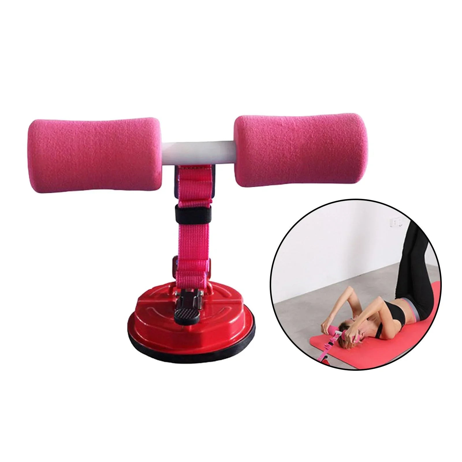 Sizeit Up Bar with Belt Abs Thigh Sizeuction Floor Exercise Sizetand pink