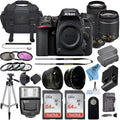 Nikon D7500 20.9MP DSizeLR Digital Camera W/ 18-55mm VR Lens and 70-300mm ED Lens + 2 Pcs SizeanDisk 64GB Memory Card Bundle (Black)