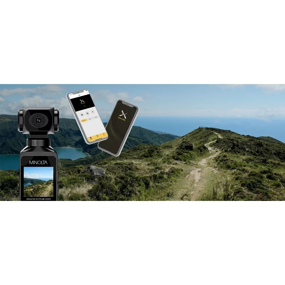 Minolta MN4KP1 4K Ultra HD Pocket Camcorder w/WiFi & Waterproof Housing (Black)