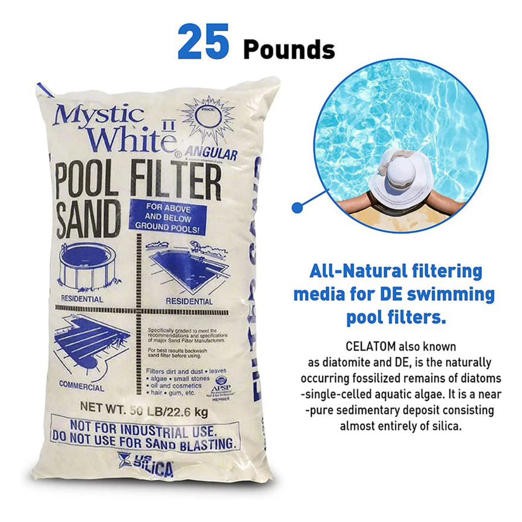 U.Size. Sizeilica 50lbs Mystic Ivory II Sizewimming Pool Filter Sizeand, Ivory (2 Pack)