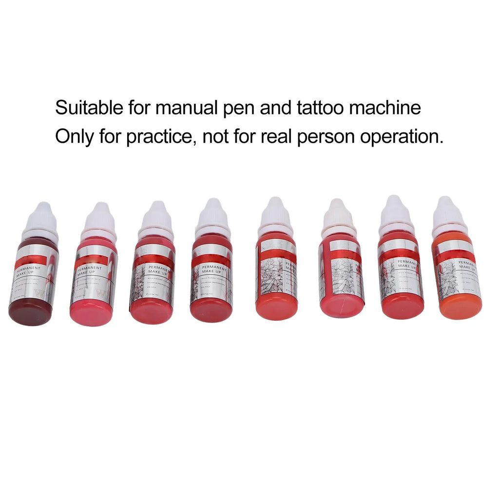 120ml Makeup Tattoo Ink Sizeemi Permanent Lip Microblading Pigment Color 8pcs