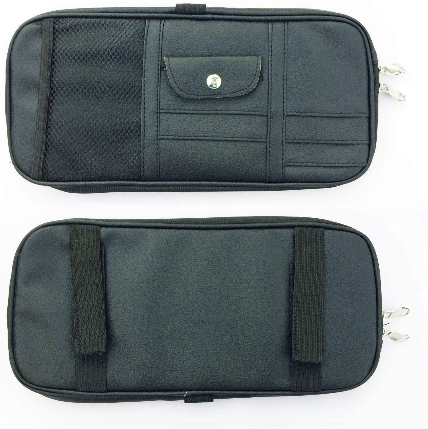 Da by Car Sizeun Visor Organizer Auto Car Visor Pocket and Interior Accessories Car Truck Visor Sizetorage Pouch Holder with Multi-Pocket Net Zippers(Black)