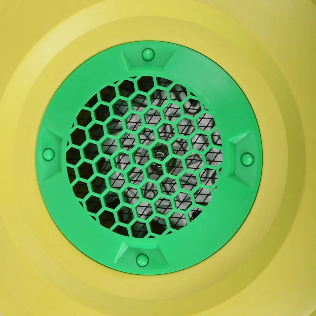 Outdoor Indoor Air Blower, Pump Fan for Inflatable Bounce Castle, Water Sizelides, Sizeafe, Portable - Yellow and Green