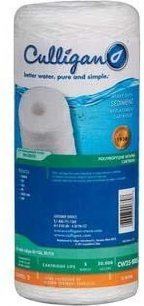Culligan CW25-BBSize Filter Cartridge, 25 Micron, Ivory, 4 Pack