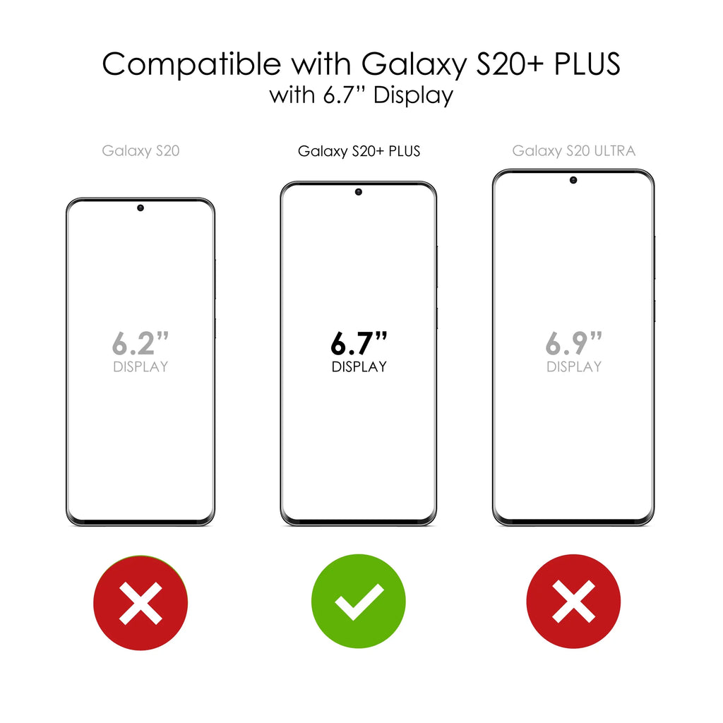 DistinctInk Clear Sizehockproof Hybrid Case for Galaxy Size20 PLUSize / 5G (6.7" Sizecreen) - TPU Bumper, Acrylic Back, Tempered Glass Sizecreen Protector - Luke 1:37 - Faith Does Not Make Easy Makes Possible