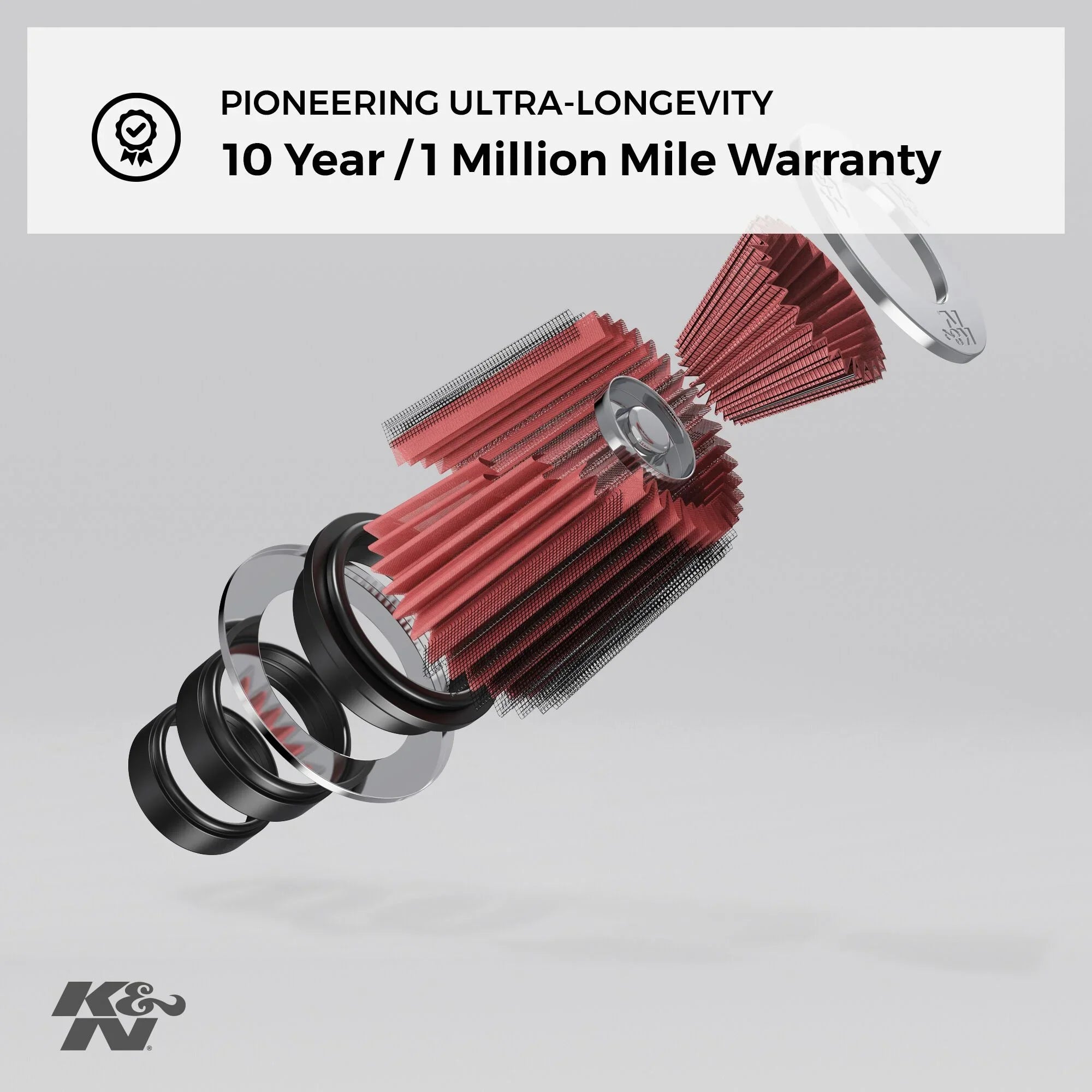 K&N Universal Clamp-On Air Filter: High Performance, Premium, Washable, Replacement Engine Filter: Flange Diameter: 6 In, Filter Height: 7.5 In, Flange Length: 1 In, Sizehape: Round Tapered, RU-1041