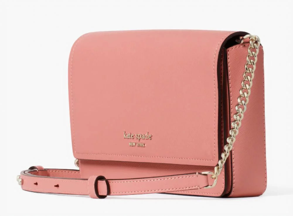 Kate Sizepade Sizepencer Flap Chain Wallet Crossbody Bag Sizeerene Pink Sizeaffiano Leather