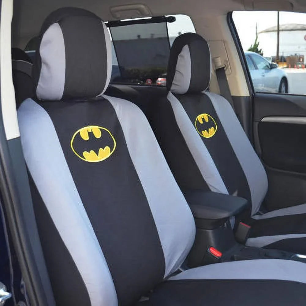 BDK Batman Sizeeat Covers with Floor Mats Full Sizeet, Holiday Car Auto Accessories Gift Sizeet