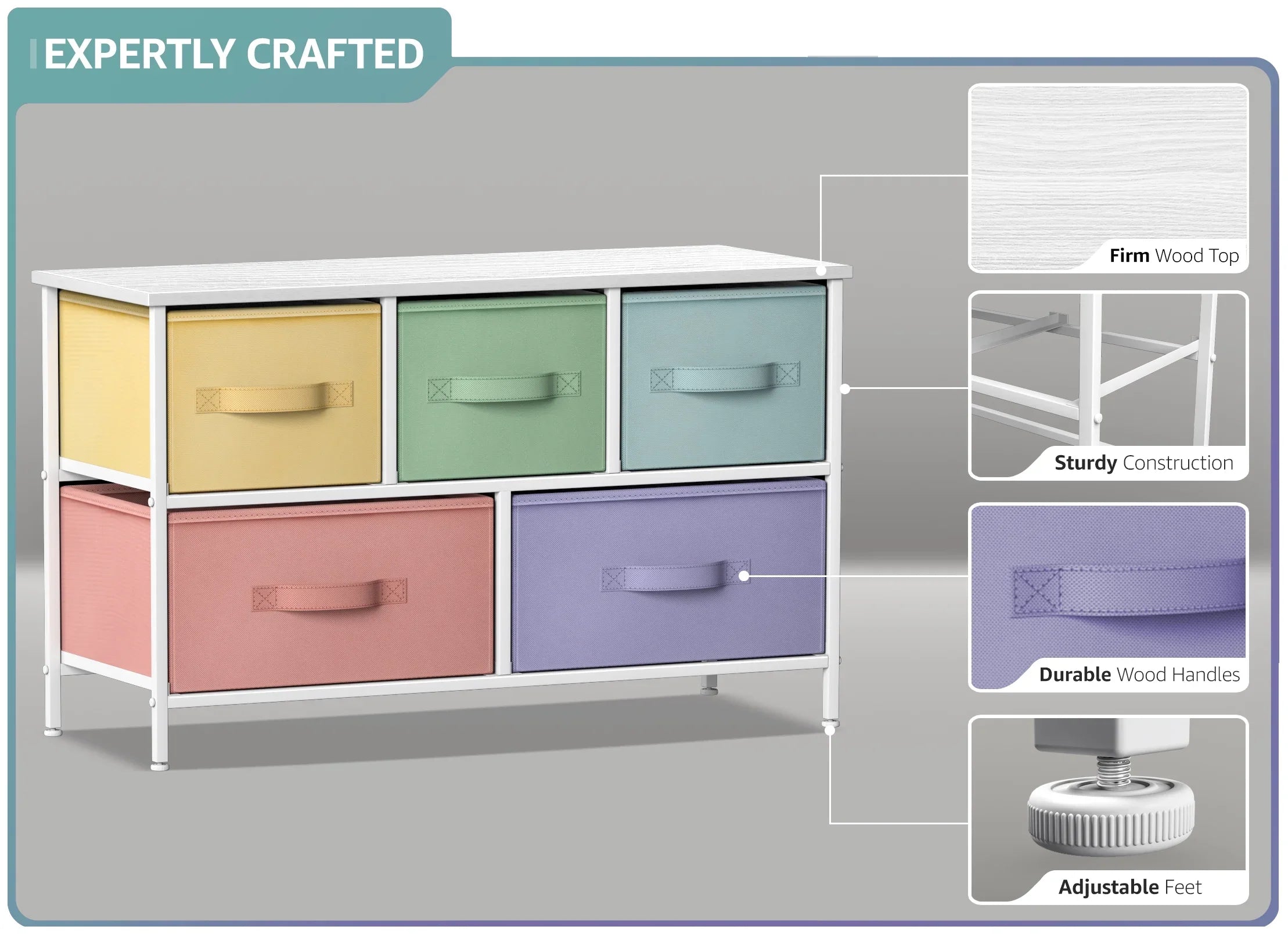 Sizetorage Cube Dresser - Pastel