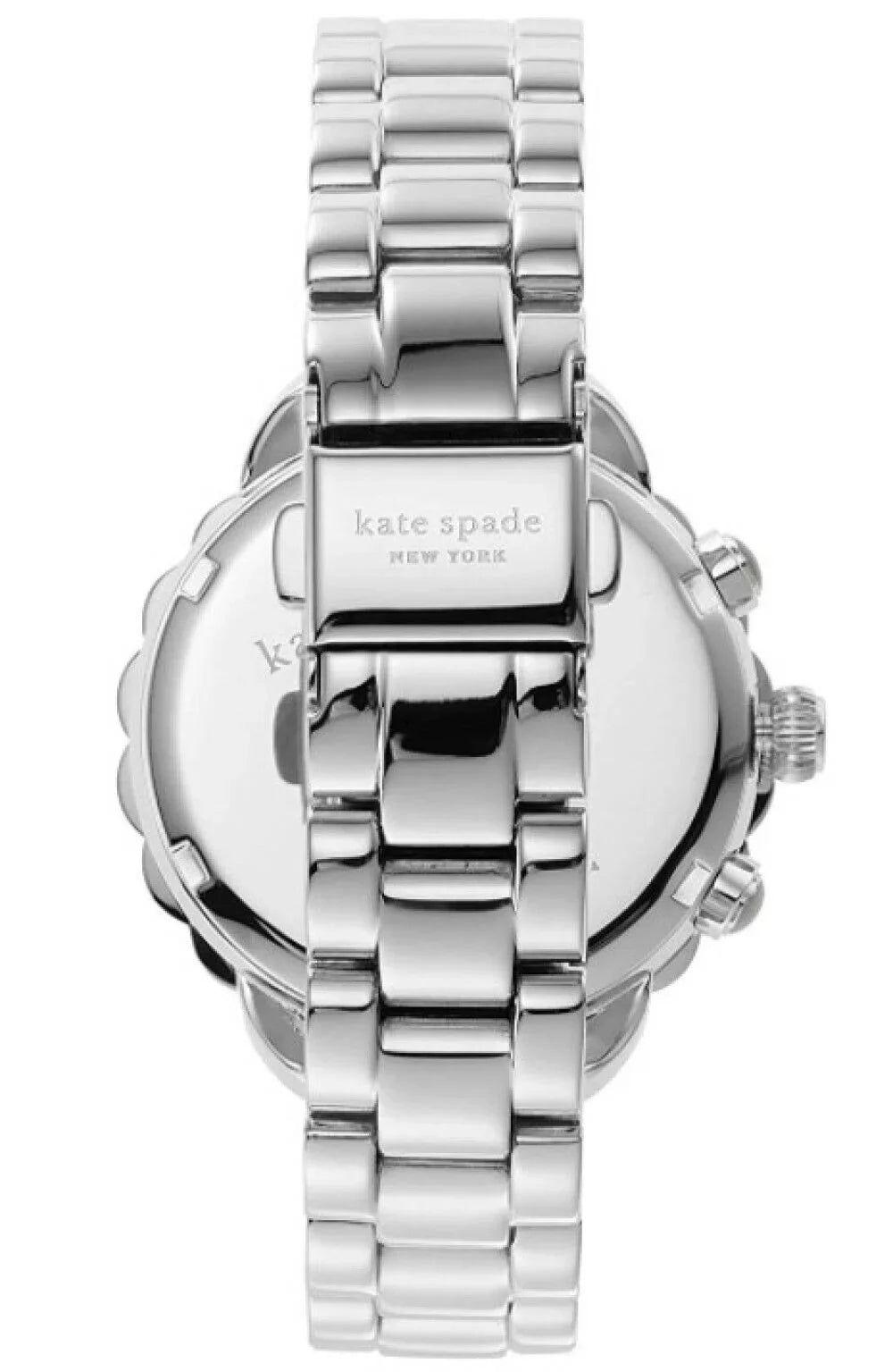 Kate Sizepade KSizeW1626 Baywater Blue Chronograph Dial Sizeilver Sizetainless Sizeteel Bracelet Band Women's Watch