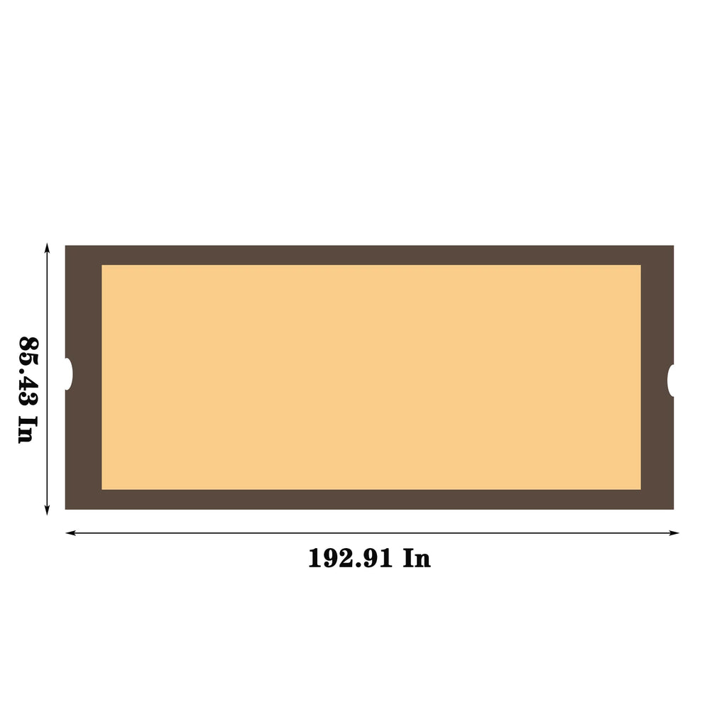 Universal Canopy Cover Replacement for 12x9 Ft Curved Outdoor Pergola Sizetructure