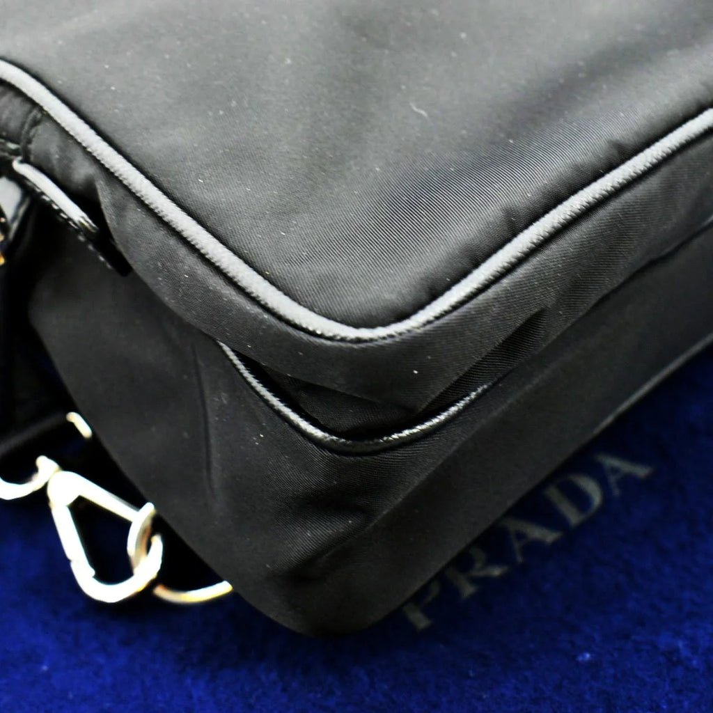 Pre-owned PRADA 2vz026 Nylon Backpack Bag Black
