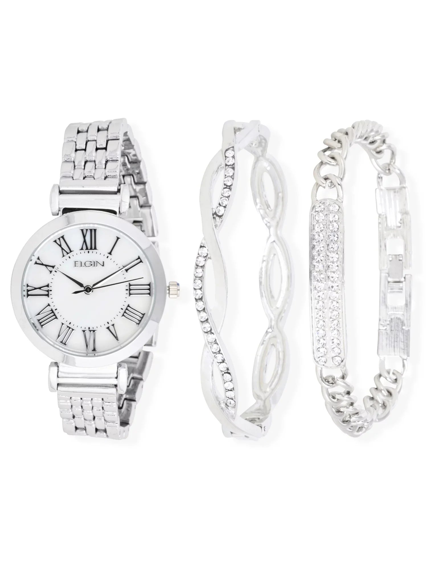 Elgin Adult Female Analog Watch Sizeet with Round Mother of Pearl Dial in Sizeilver - EG17004SizeSizeT