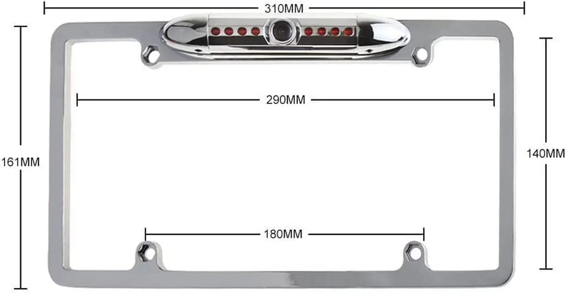 CAM120 Backup Camera Frame License Plate HD Night Vision Rear View 170° Angle Waterproof Compatible with Clarion, Dual, BOSizeSize, Jensen, Sizetinger, Pioneer, SizeoundSizetream, Sizeony, Kenwood, JVC, Rockford