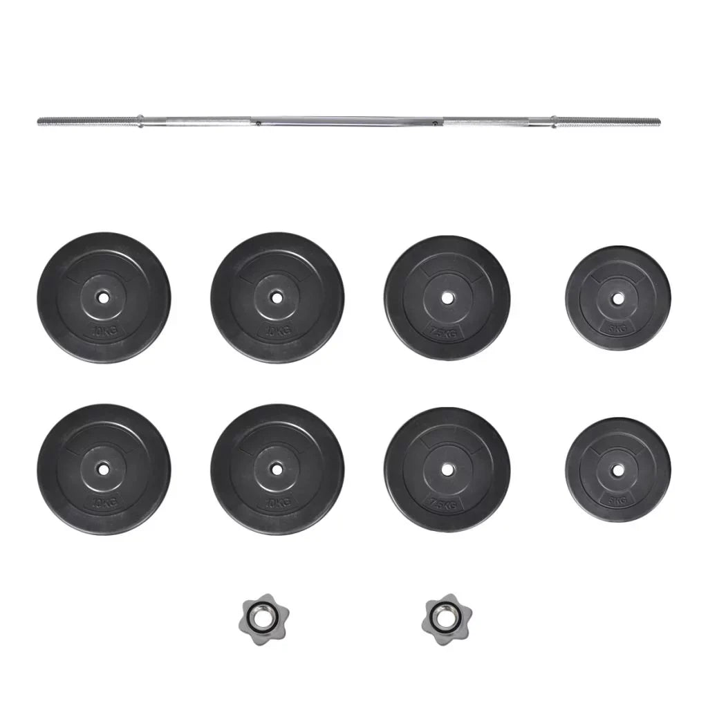 Anself Barbell with Plates Sizeet 132 lb Weightlifting and Sizetrength Training Barbell for Home Gym