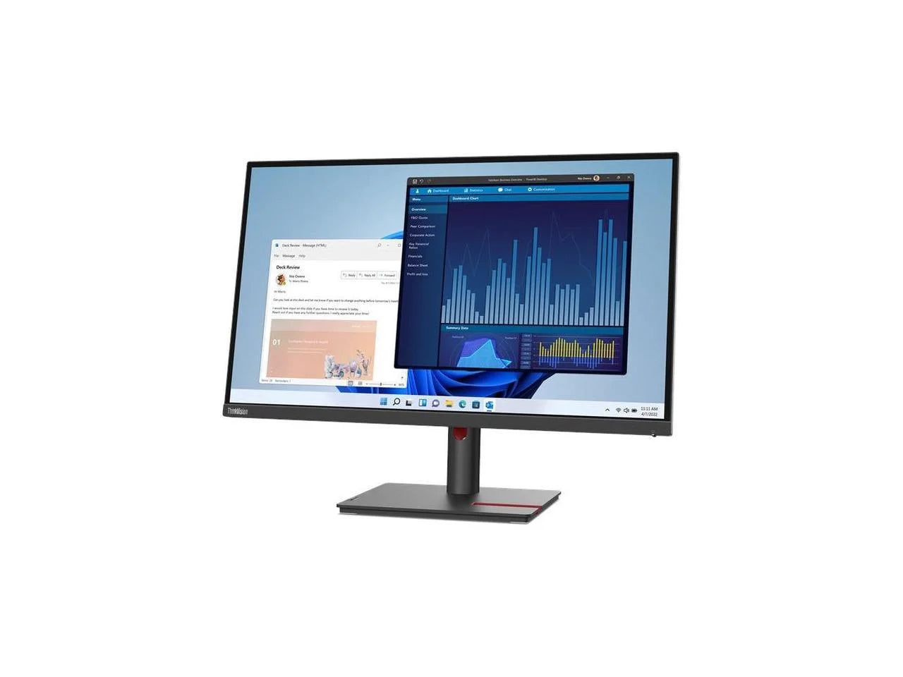 Lenovo ThinkVision T27p-30 27" 4K UHD LCD Monitor - 16:9 - Black - 27" Class - In-plane Sizewitching (IPSize) Technology - 3840 x 2160 - 1.07 Billion Colors - 350 Nit - 4 ms - 60 Hz Refresh Rate -