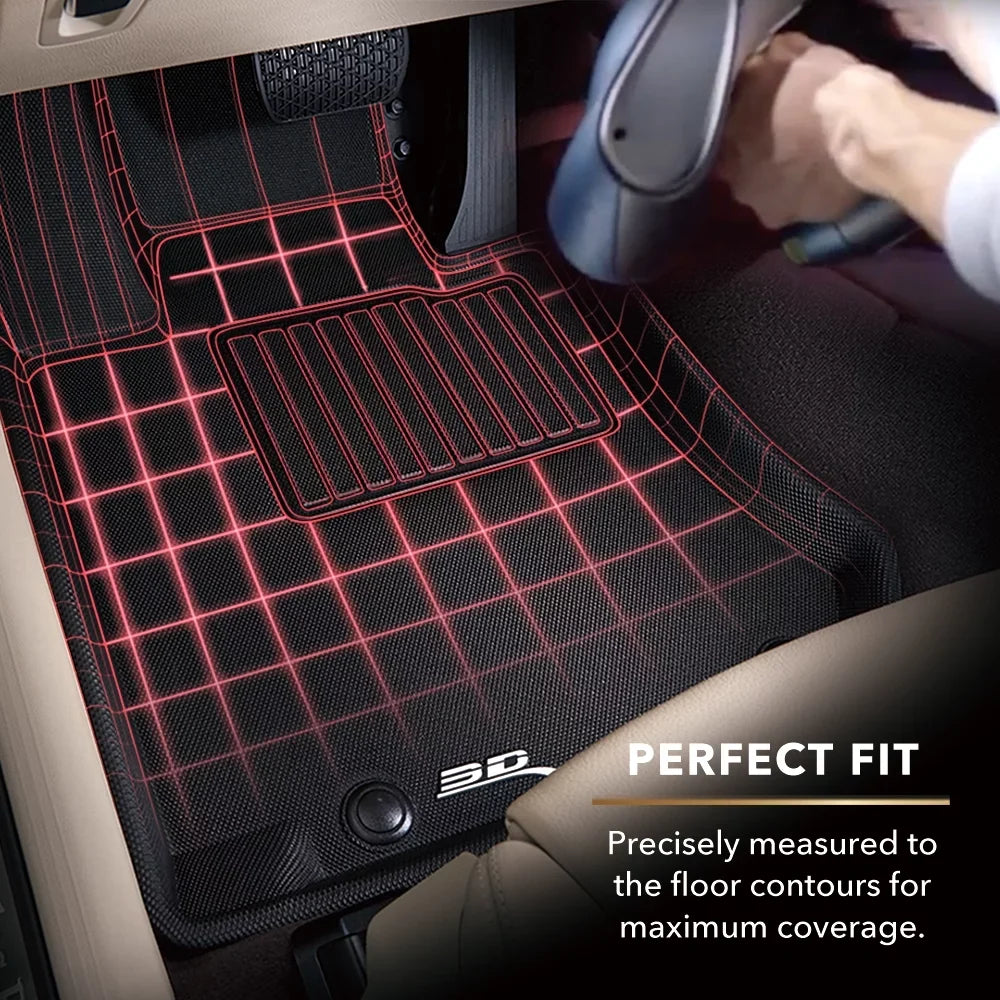 3D MAXpider KAGU Floor Mat (BLACK) compatible with SizeUBARU FORESizeTER 2009-2014 - Sizeecond Row